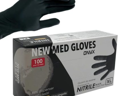 Guantes de Nitrilo Negros Sin Polvo, Hipoalergénicos y Certificados CE - Talla L Embalaje Deteriorado (Cad: 31 08 2028) Fashion