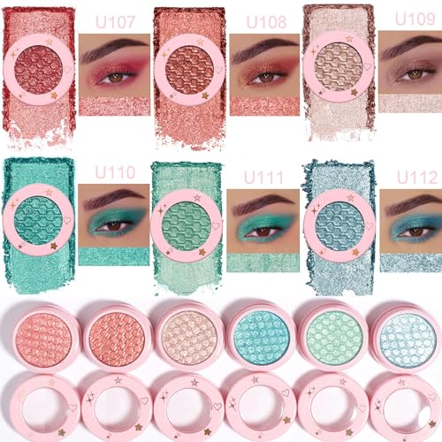 Paleta de Sombras de Ojos con Brillo, Iluminador y Sombra Mate para Maquillaje de Fiesta (Cad: 23 05 2025) Online now