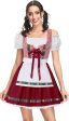 Talla: XL - Disfraz Oktoberfest para Mujer - Vestido de Sirvienta Bávara a Cuadros Rojos Online