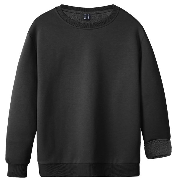 Talla: L - Sudadera de Cuello Redondo para Hombre con Forro Polar - KEFITEVD For Sale